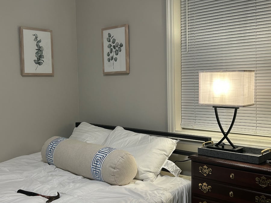 Read by your bedside lamp and plug in your devices in this lamp.