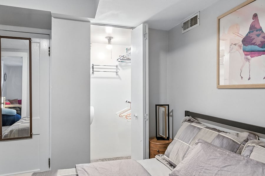 Bedroom2 showing space efficient closet
