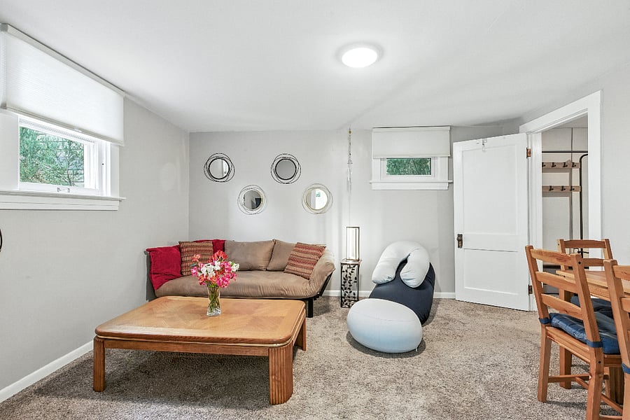 Reverse of living/dining room2 with bedroom door at right