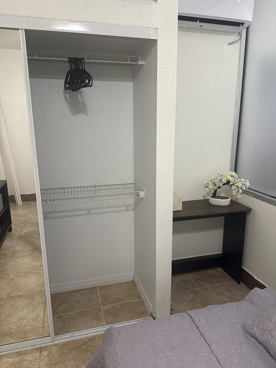 Closet, and laptop station