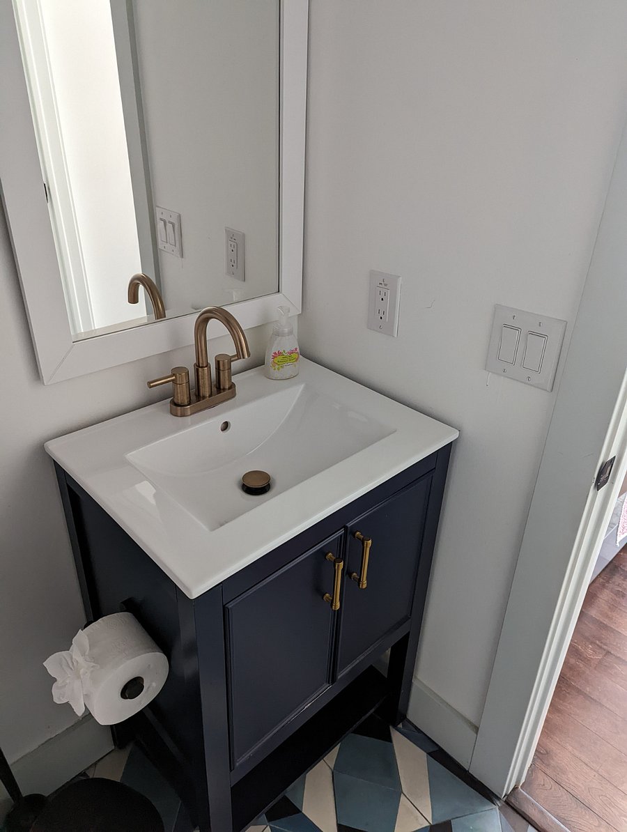 Bathroom sink.