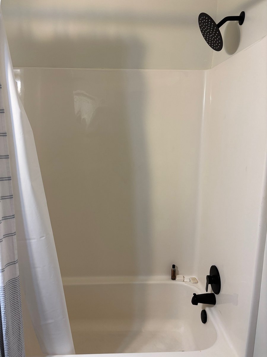 Full tub and shower.