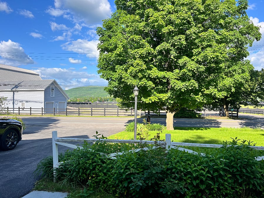 View of road and Cooperstown Dreams Park across the street
