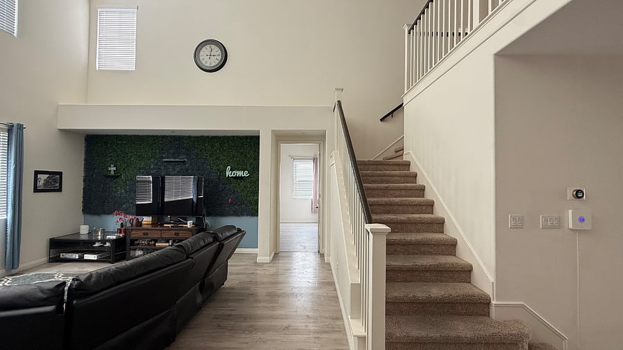 stairs up to upstairs bedroom and bathroom