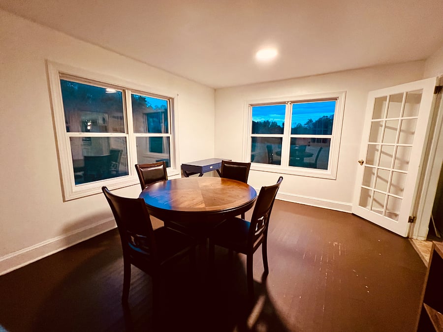 Dining room! And dedicated work space.