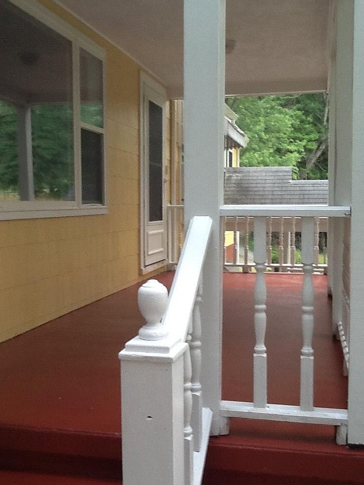 Front porch/ entryway. Ring camera for security