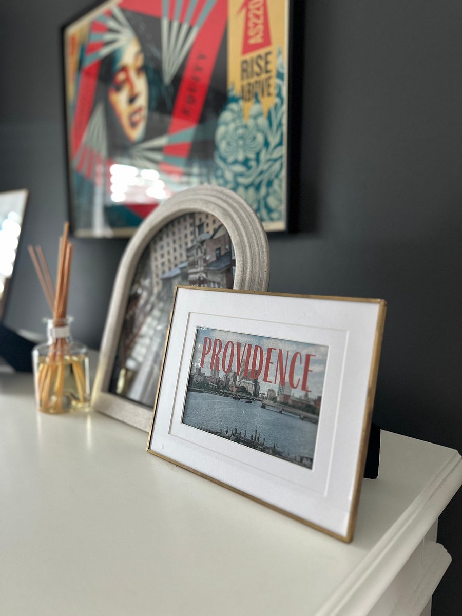 Providence Themed Art work in the Large Bedroom
