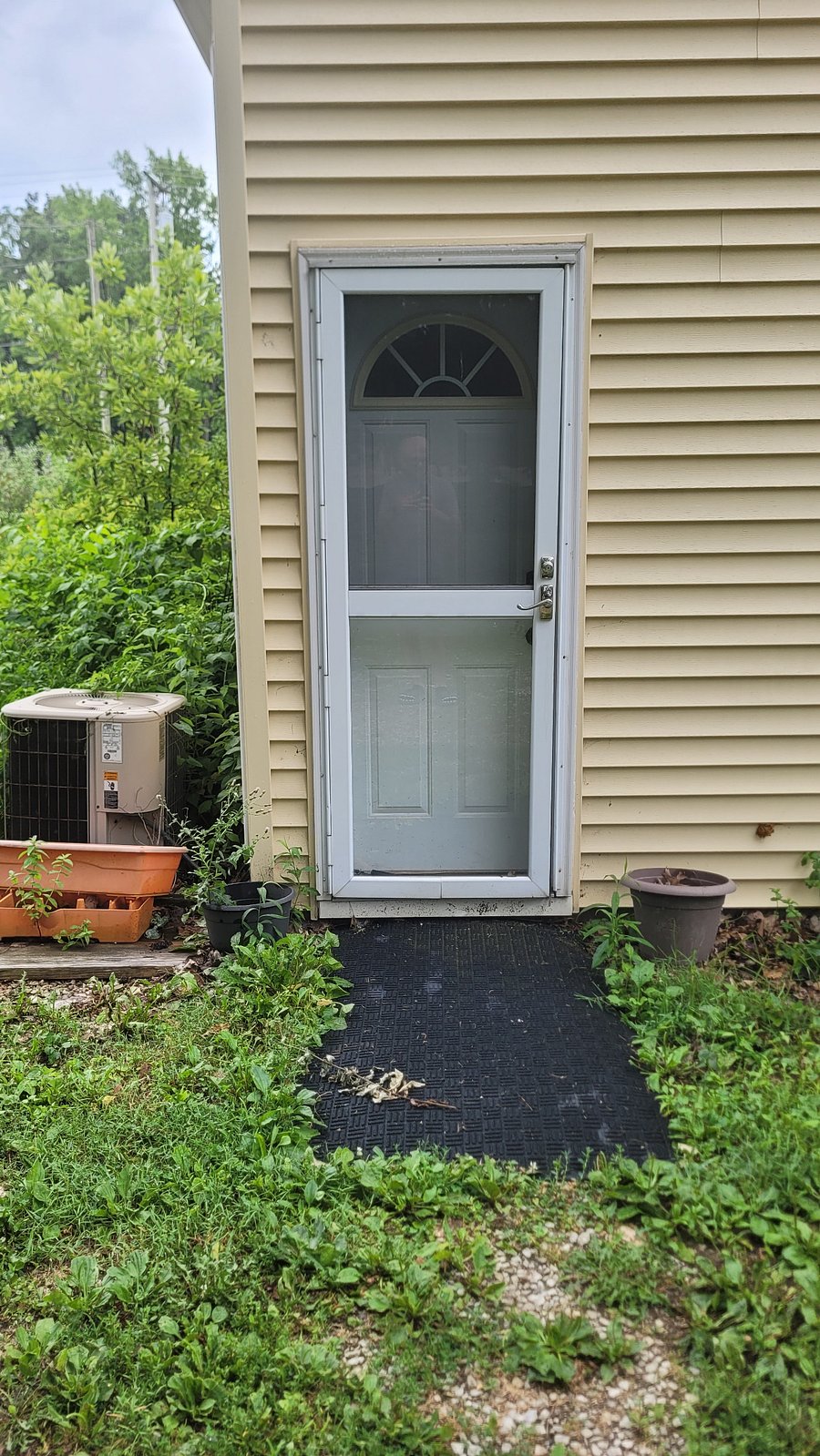 Private entrance in rear of building