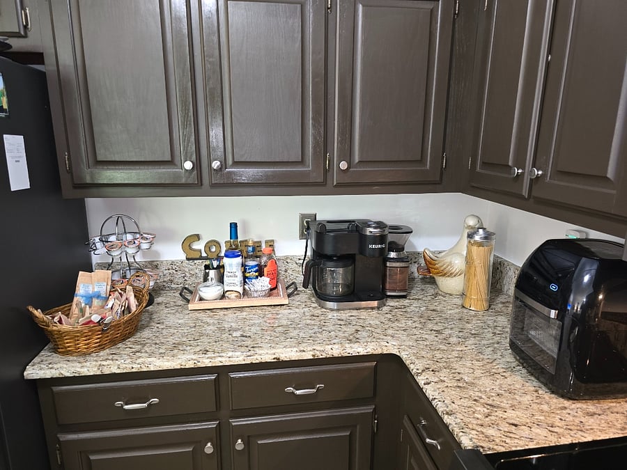 Coffee area, Keith is the only coffee drinker in the house!
