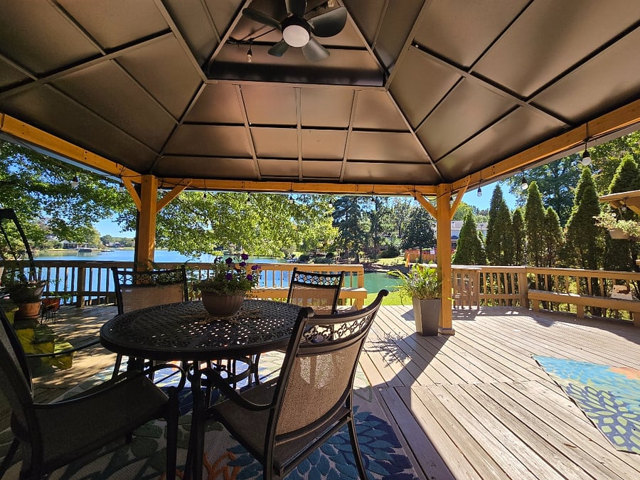 Our deck dining area, many great conversations have happened here!