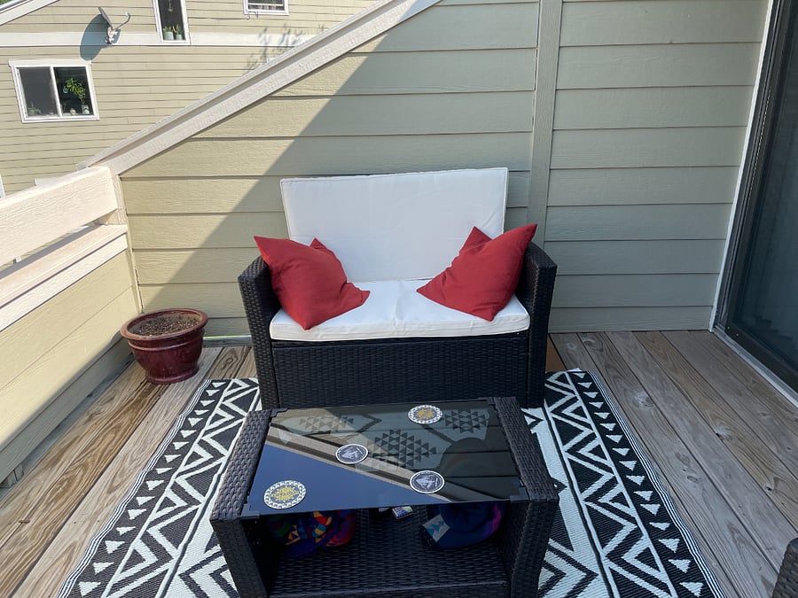 Balcony-set up in summer