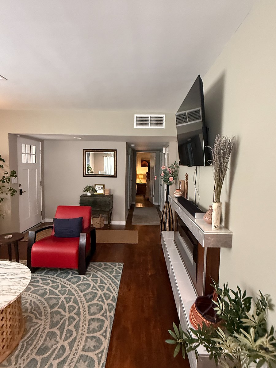 A View to the Two Bedrooms 