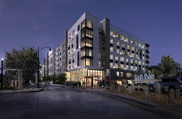 This new, sleek apartment building is just minutes from downtown Pittsburgh.