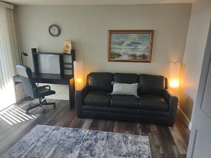 Second Bedroom with desk. Couch folds out to a double bed.