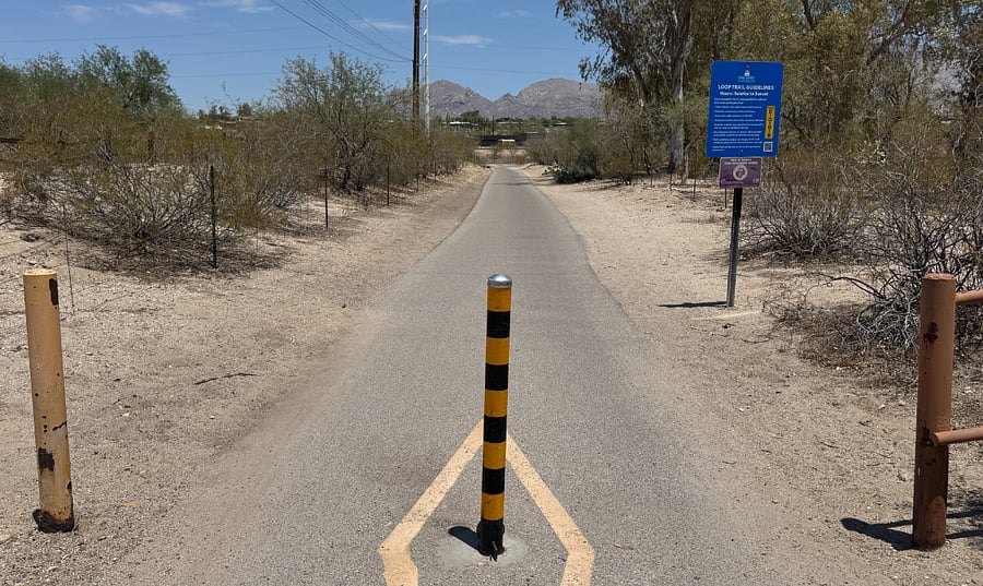 Walk 30 seconds out the front door to reach the Rillito path for a sunset walk or bike ride!