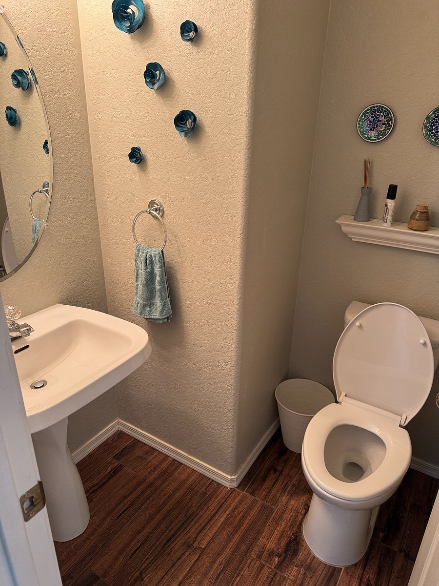 Half bathroom on first floor near kitchen