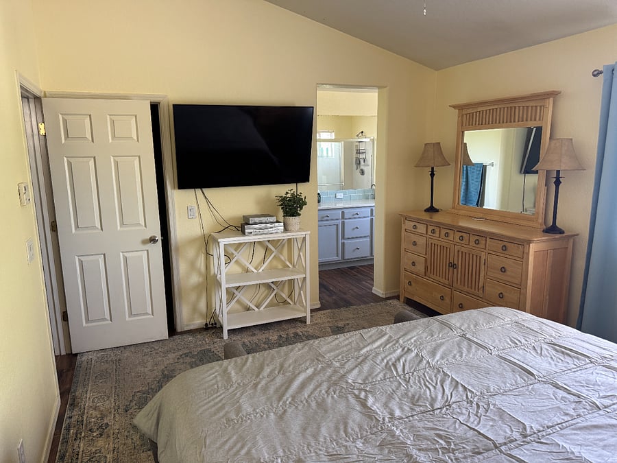 Master Bedroom with King Bed and private bathroom