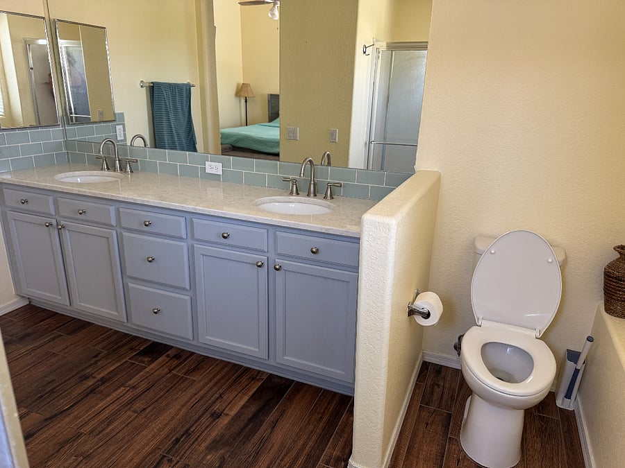 Private bathroom in master bedroom