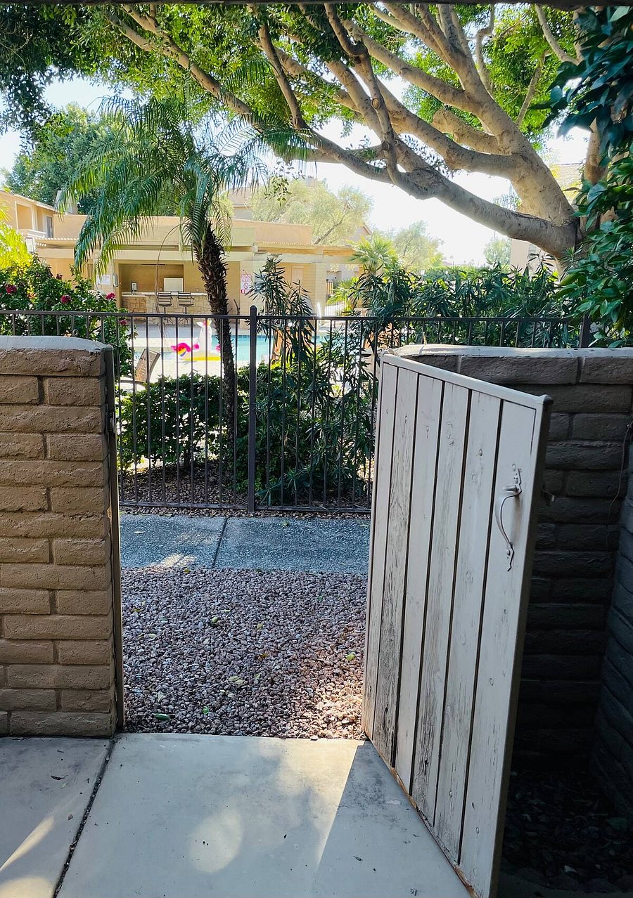 View from patio #1 with gate access.