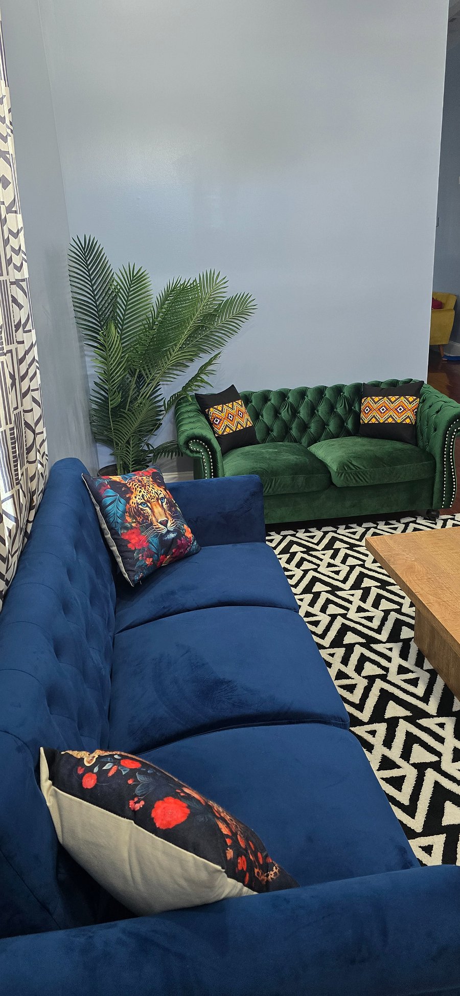House sitting area featuring Mardi Gras mystique!