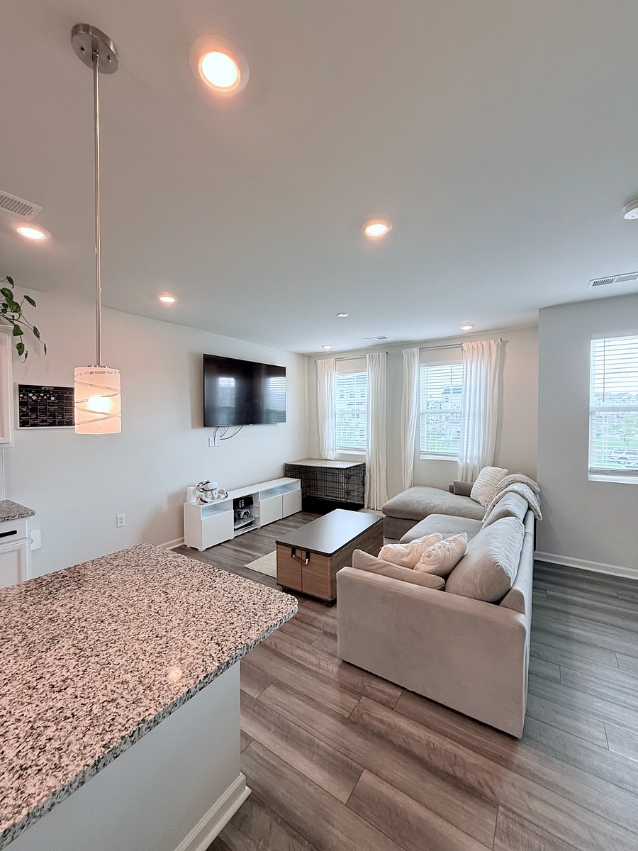 Second floor: Kitchen, and living room