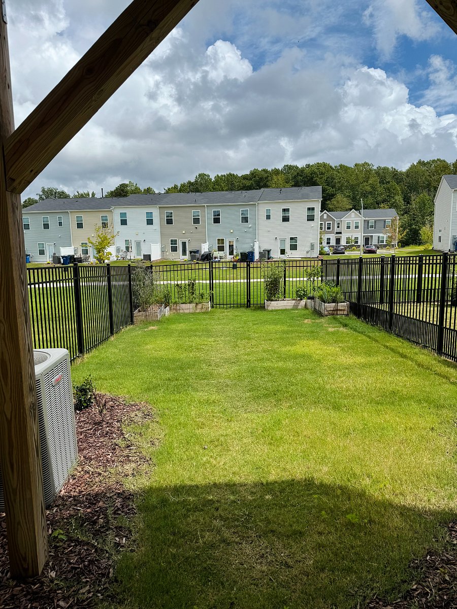 Fenced backyard and garden