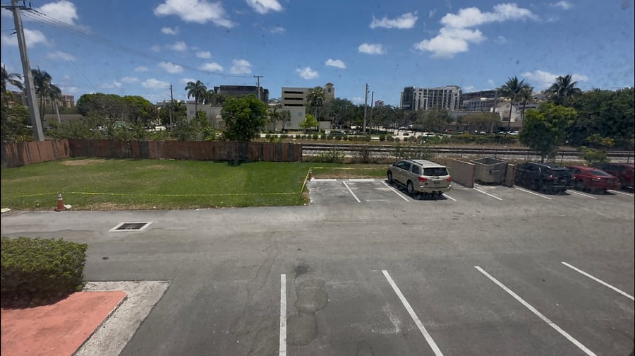 Parking spot where the car is at.