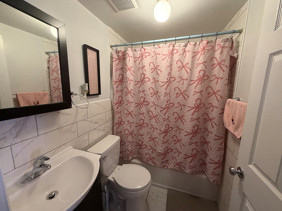 Option B: Bathroom, shared only between the 2 tenants