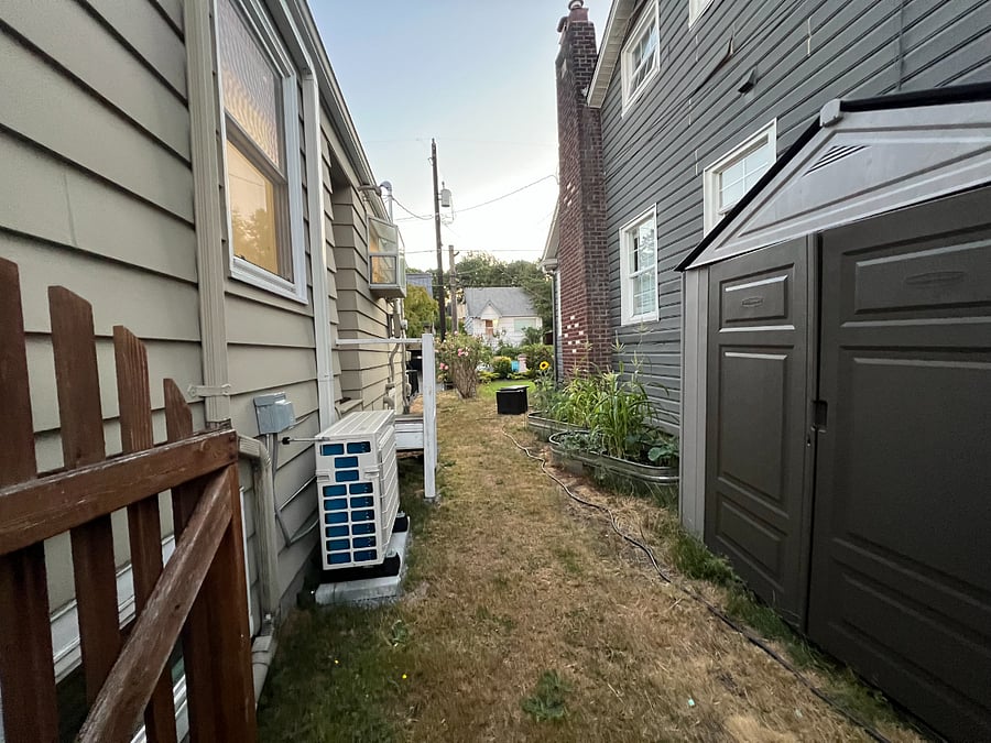 North side of house
