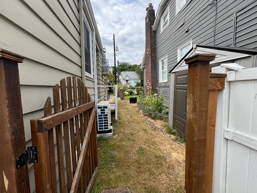 North side of house