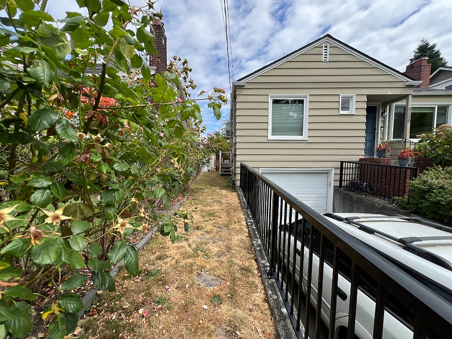 North side of house