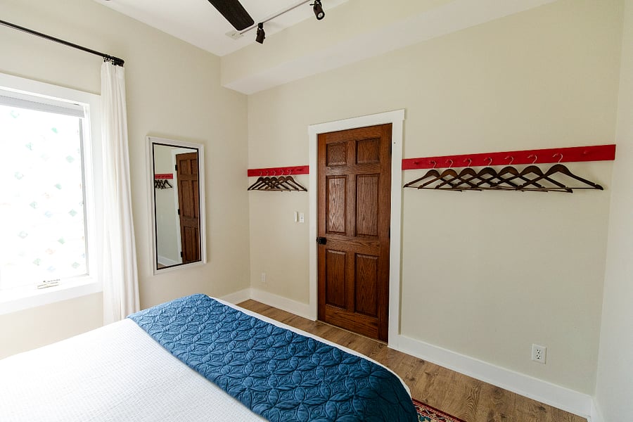 Please note that there is no closet in bedroom 1.