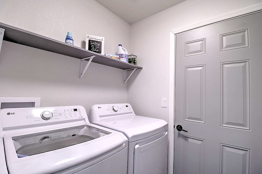 Interior Laundry, Smart Washer/Dryer, Shared