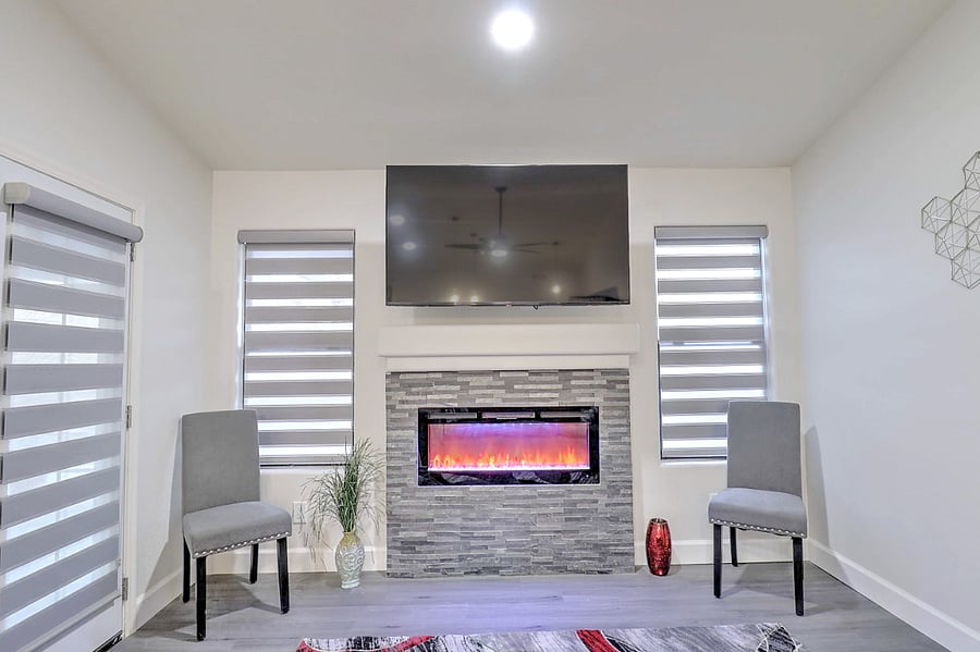 Fireplace in Den, Shared