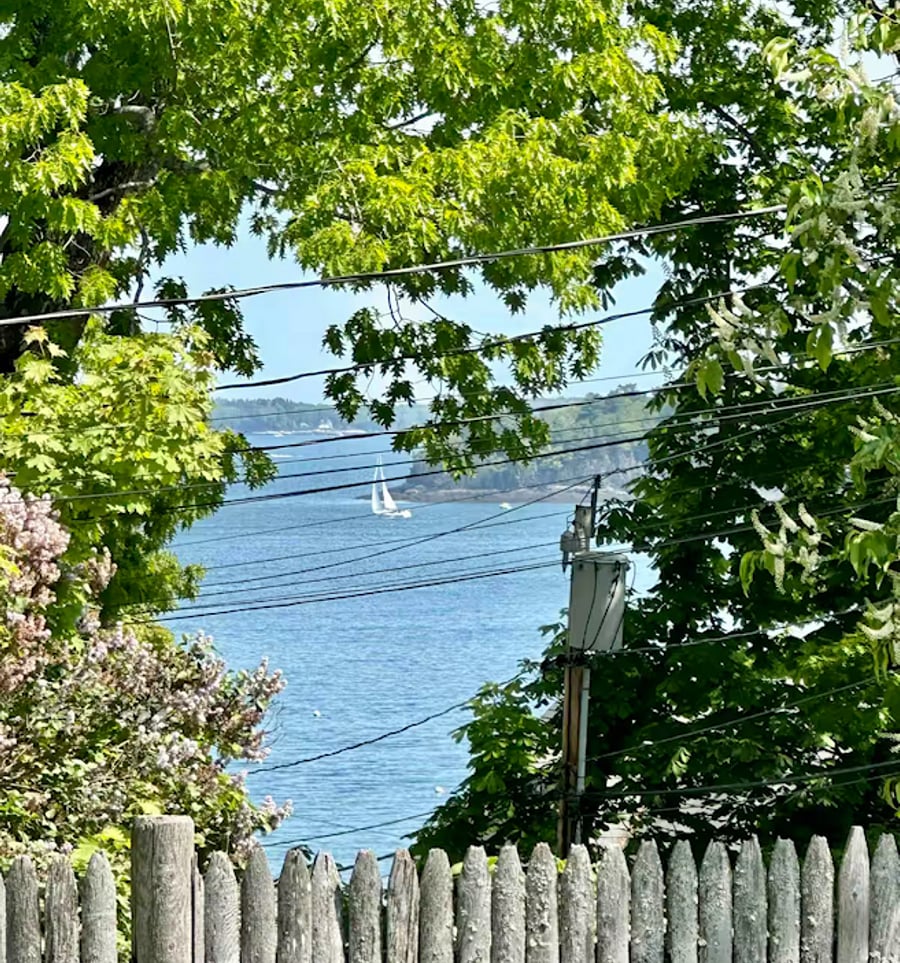 Ocean view from cottage fence