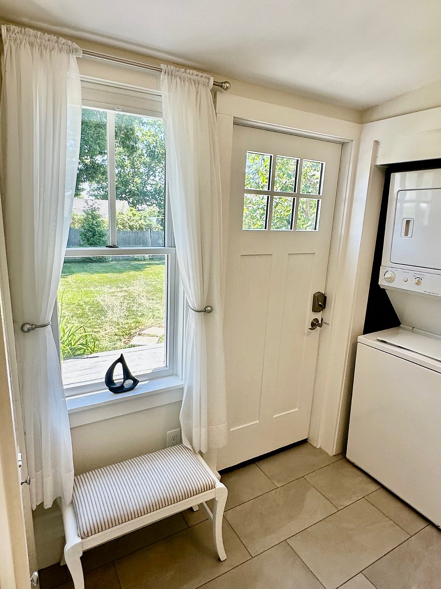 Washer-Dryer in cottage mudroom.
