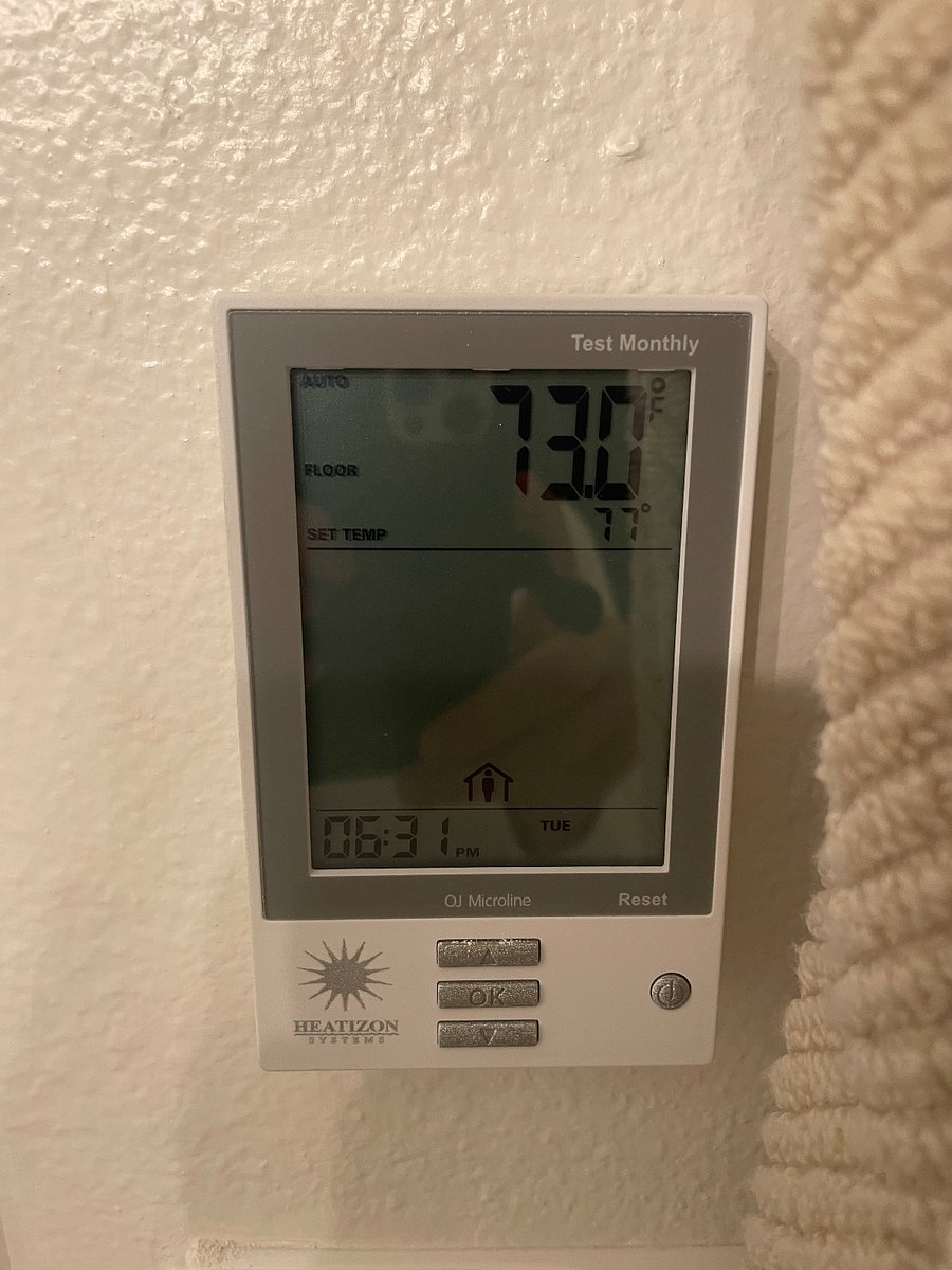 All Bathrooms have heated floors