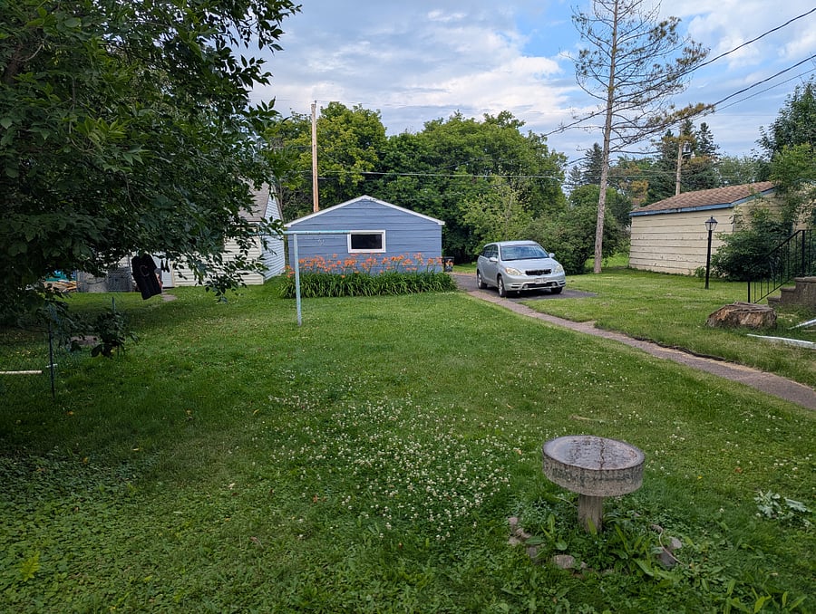 Side/Back yard (2 city lots)