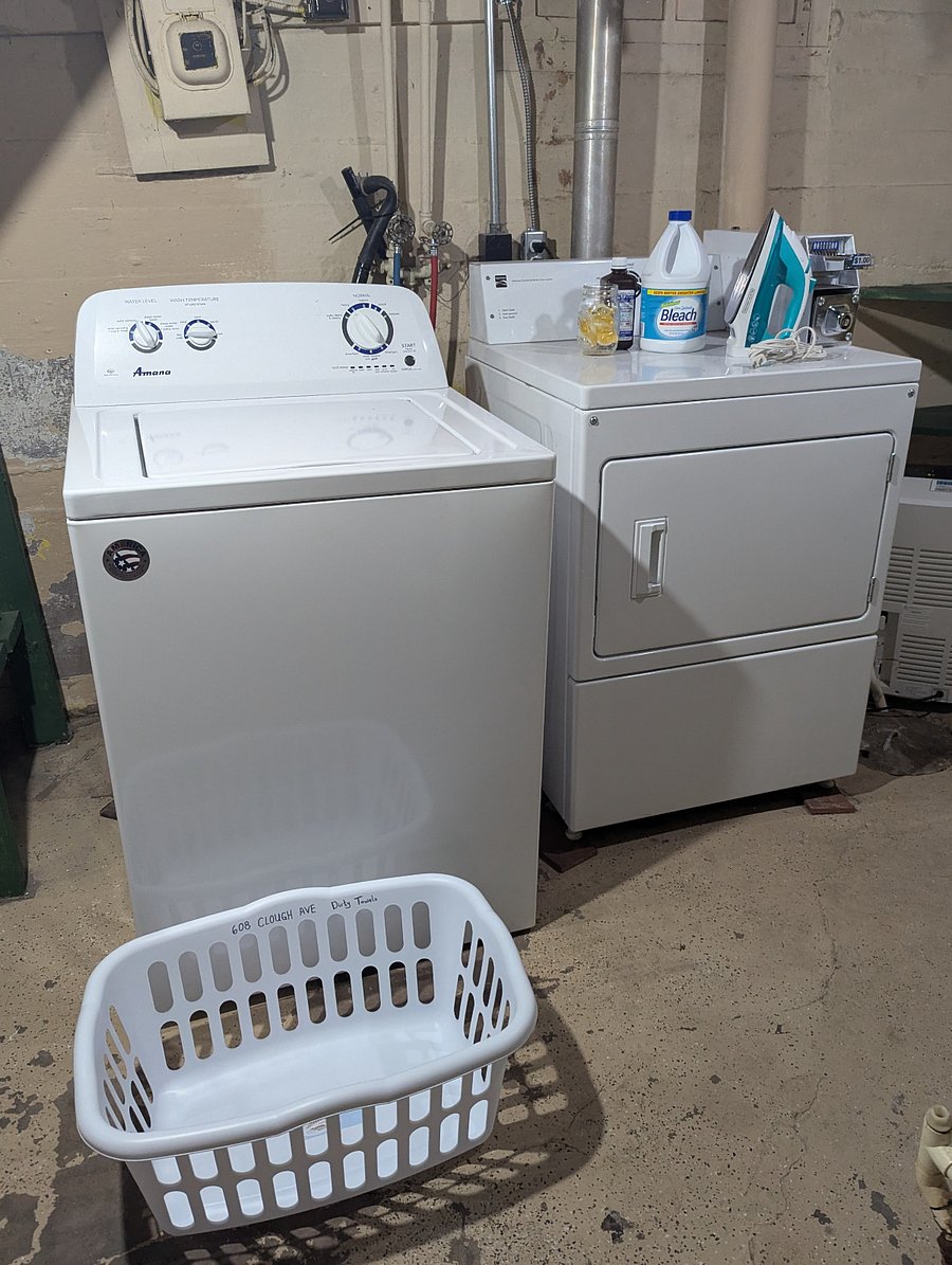 Washer/Dryer
We even start you off with a laundry baskets and a little laundry soap.