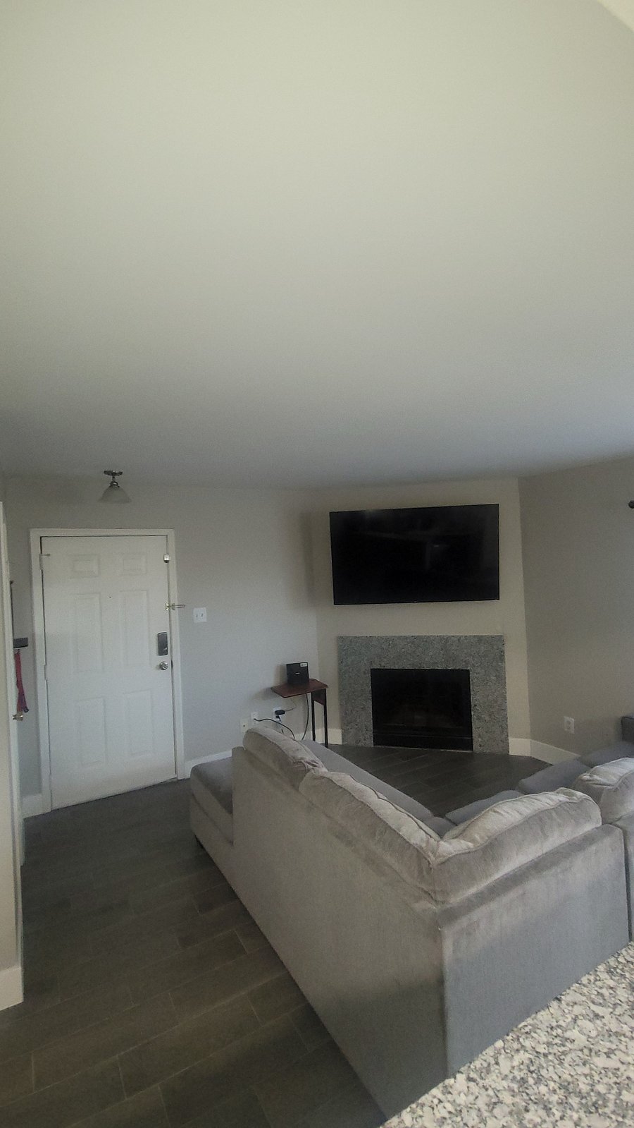 Living room and entry way