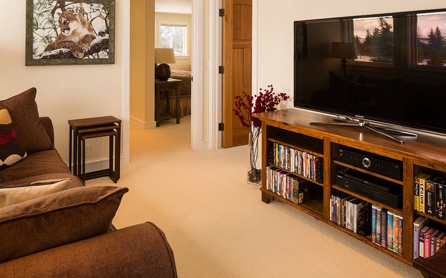 TV area next to Bedroom 2 and 3