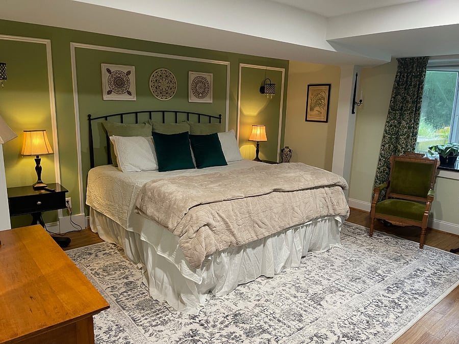 King bed in primary bedroom