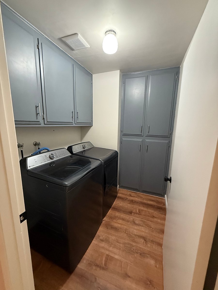 In unit laundry room.