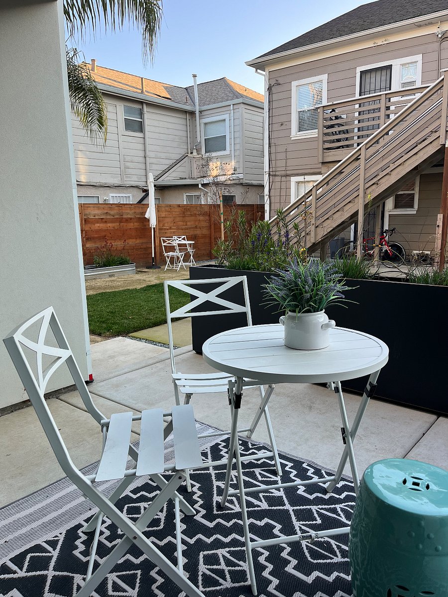 Private patio has outdoor dining for 1-2