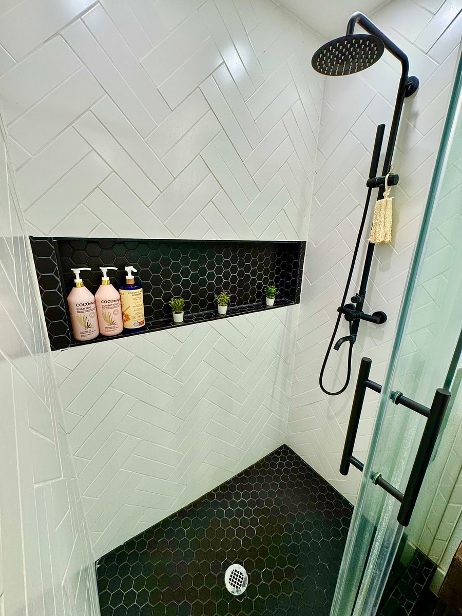 En suite bathroom walk in shower