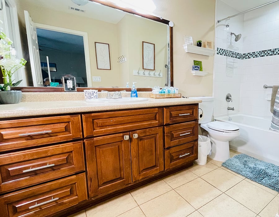 master bath connected to master bedroom. Not shared bath.