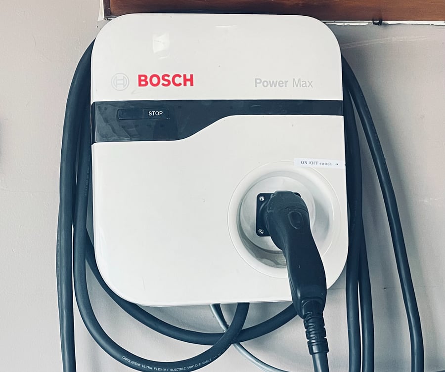 Two car garage, EVSE car charger and washer dryer