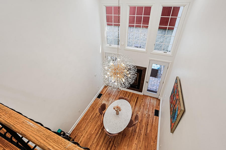 dining area view from den