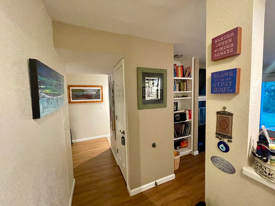 Entry way into condo. Rental bedroom is to the left.