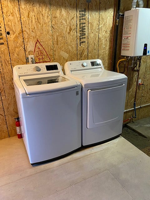 Private laundry - separate entrance on same level as unit.